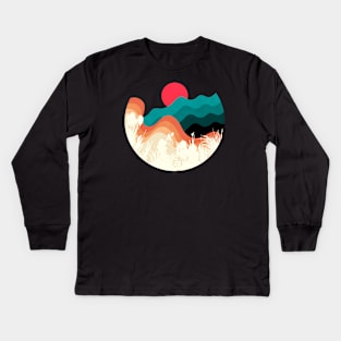 Minimalist Abstract Nature Art #36 Kids Long Sleeve T-Shirt